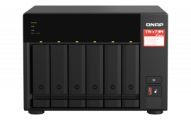 QNAP 6-BAY NAS (NO DISK), AMD QC 2.2GHz, 8GB, 2.5GbE(2), M.2(2), TWR, 3YR WTY TS-673A-8G