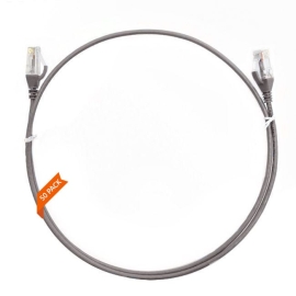 0.75m CAT6 Ultra Thin Lszh Ethernet Network Cable | 50 Pack Grey 004.004.9016.50PACK