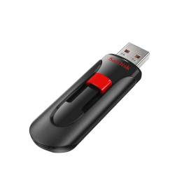 SanDisk Cruzer Glide USB Flash Drive, CZ60 128GB, USB2.0, Black, Retractable Design, 5Y SDCZ60-128G-B35