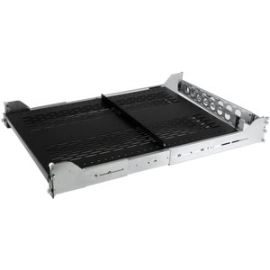 StarTech.com 2U Vented Sliding Rack Shelf W/ Cable Management Arm & 27.7 To 31.6in Adjustable Mounting Depth - 110lbs / 50kg - 24in Deep - Add A Vented, Sliding Shelf With Integrated Cable Management Into Virtually Any Server Rack Or Cabinet - 2U Vented