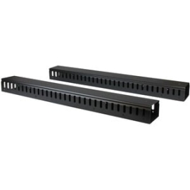 Vertical Cable Organizer With Finger Ducts - Vertical Cable Management Panel - Rack-Mount Cable Raceway - 0U - 6 Ft. (CMVER40UF) CMVER40UF