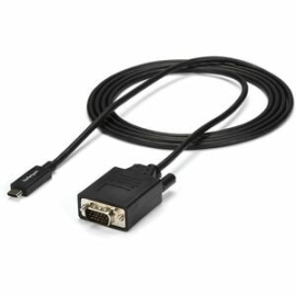 StarTech.com 6ft/2m USB C To VGA Cable - 1920x1200/1080p USB Type C DP Alt Mode To VGA Video Monitor Adapter Cable -Works W/ Thunderbolt 3 - Cable For Projector, Workstation, MacBook, Tv, MacBook Pro, IPad Pro - First End: 1 X 15-pin Hd-15 - Male - Secon
