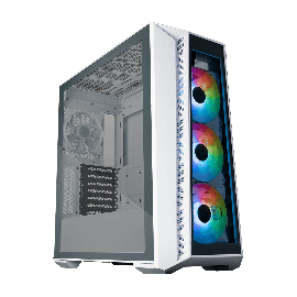 Cooler Master Atx Case, Glass Side Panel, Rgb FAN(3), WHITE,2YR MB520-WGNN-S01