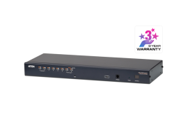 Aten Rackmount Kvm Switch 1 Console 8 Port Multi-Interface Cat 5, Kvm Cables Not Included, Daisy Chainable For Up To 256 Devices, KH1508A-AX-U