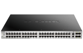 D-Link 54 port Stackable Gigabit PoE Switch with 6 10GbE ports DGS-3130-54PS