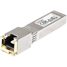 StarTech.com Sfp+ - 1 X Rj-45 10GBase-T Network LAN - 1 Each - For Data Networking - Twisted Pair10 Gigabit Ethernet - 10GBase-T - Hot-swappable 813874B21ST