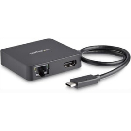 StarTech.com USB Type C Docking Station For Notebook - Black - Taa Compliant - 1 Displays Supported - 4K - 4096 X 2160, 3840 X 2160 - 2 X USB Ports - 2 X USB 3.0 - USB Type-A - USB Type-C - Network (Rj-45) - HDMI - Thunderbolt - Wired - Gigabit Ethernet