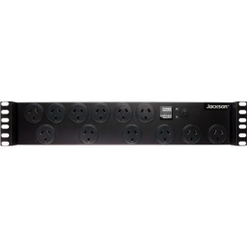 Jackson 2RU 12 Way Gpo Horizontal Recessed Pdu Power Rail With Iec C14 Input 002.005.1012