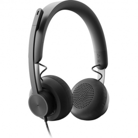 Logitech Wired Over-the-head Stereo Headset - Binaural - Ear-cup - 32 Ohm - 20 Hz to 16 kHz - Uni-directional, Omni-directional, Noise Cancelling Microphone - USB Type A, USB Type C 981-001097