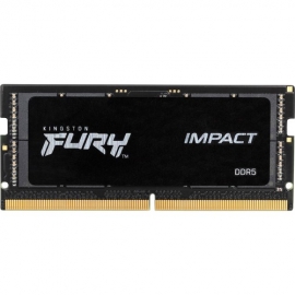 Kingston FURY Impact RAM Module for Notebook, Gaming Notebook - 16 GB (1 x 16GB) - DDR5-4800/PC5-38400 DDR5 SDRAM - 4800 MHz - CL38 - 1.10 V - Non-ECC - Unbuffered - 262-pin - SoDIMM KF548S38IB-16