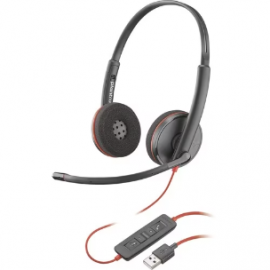 Poly Plantronics Blackwire C3220 Wired Over-the-head Stereo Headset - Binaural - Supra-aural - 20 Hz to 20 kHz - Noise Cancelling, Noise Reduction Microphone - USB Type A 209745-201