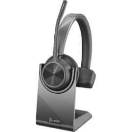 Poly Voyager 4300 UC 4310 Wired/Wireless Over-the-head Mono Headset - Monaural - Ear-cup - 5000 cm - Bluetooth - 20 Hz to 20 kHz - 150 cm Cable - Noise Cancelling Microphone - USB Type C 218474-01