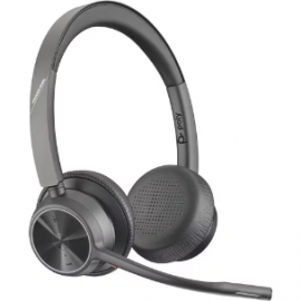 Poly Voyager 4300 UC 4320 C Wired/Wireless Over-the-head Stereo Headset - Binaural - Ear-cup - 5000 cm - Bluetooth - 20 Hz to 20 kHz - 150 cm Cable - Noise Cancelling Microphone - USB Type A 218475-01