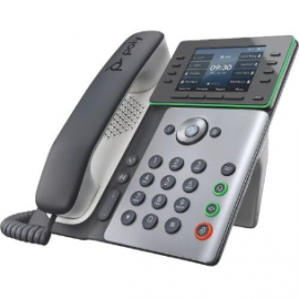 Poly Edge E350 IP Phone - Corded - Corded - NFC, Wi-Fi, Bluetooth - Desktop, Wall Mountable - TAA Compliant - VoIP - IEEE 802.11a/b/g/n - 2 x Network (RJ-45) - PoE Ports 2200-87010-025