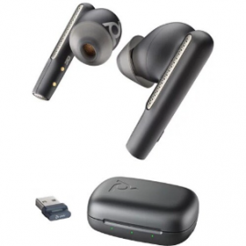 Poly Voyager Free 60 UC True Wireless Earbud Stereo Earset - Carbon Black - Binaural - In-ear - 3000 cm - Bluetooth - 20 Hz to 20 kHz - Noise Canceling 220757-01