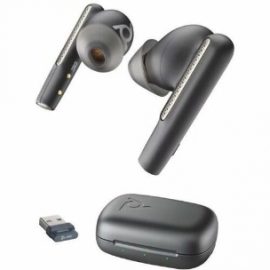 Poly Plantronics Voyager Free 60 UC True Wireless Earbud Stereo, Mono Earset - Carbon Black - Binaural - In-ear - 3000 cm - Bluetooth - 20 Hz to 20 kHz - Noise Canceling 220757-02