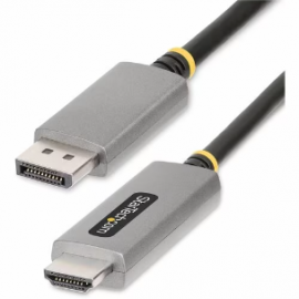 StarTech.com 6ft (2m) DisplayPort to HDMI Adapter Cable, 8K 60Hz, 4K 144Hz, HDR10, DP 1.4 to HDMI 2.1 Active Video Converter - 6.6ft (2m) DisplayPort to HDMI Adapter Cable connects a DP desktop to an 8K 60Hz/4K 144Hz HDMI Display; DP 1.4 and DSC is re 133