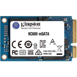 Kingston KC600 256 GB Solid State Drive - mSATA Internal - SATA (SATA/600) - Desktop PC, Notebook Device Supported - 150 TB TBW - 550 MB/s Maximum Read Transfer Rate - 256-bit Encryption Standard SKC600MS/256G