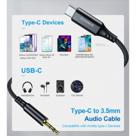CHOETECH AUX008 Type-C To 3.5mm Audio Cable 2M