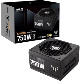 Asus TUF Gaming ATX 3.0, ATX12V Modular Power Supply - 750 W - 3.3 V DC @ 25 A, 5 V DC @ 25 A, 12 V DC @ 62 A, -12 V DC @ 0.8 A, 5 V DC @ 3 A Output - 1 Fan(s) - 92% Efficiency TUF-GAMING-750G