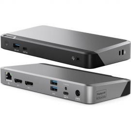 Alogic DX2 USB Type C Docking Station for Notebook - 65 W - Black, Space Gray - HD - USB Type-A - USB Type-C - 1 x RJ-45 Ports - Network (RJ-45) - 2 x DisplayPorts - DisplayPort - Wired - Gigabit Ethernet DUPRDX2-WW