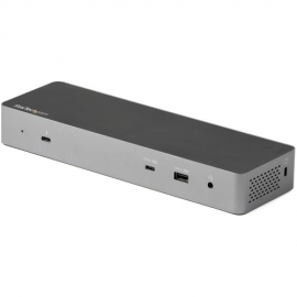 StarTech.com USB Type C, Thunderbolt 3 Docking Station for Monitor/Notebook/Workstation - 96 W - Black, Space Gray - 2 Displays Supported - 4K - 4096 x 2160, 5120 x 2880, 7680 x 4320 - USB Type-A - USB Type-C - Network (RJ-45) - HDMI - DisplayPort - A TB3