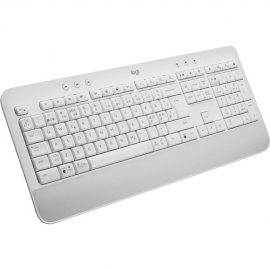 Logitech Signature K650 Keyboard - Wireless Connectivity - USB Interface - English - Off White, White - Bluetooth - 10 m Screenshot, Microphone Mute, Web Hot Key(s) - PC, Mac - AA Battery Size Supported 920-010987