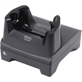 Zebra RFD40 1 Device Slot/0 Toaster Slots Charge Only Cradle w/support for TC21/26. Requires Power Supply (PWR-BGA12V50W0WW)/DC Line Cord (CBL-DC-388A1-01) and Country Specific Line Cord. CRD1S0T-RFD40-TC2X-CHG-1R