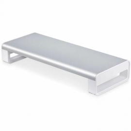 StarTech.com Ergonomic Monitor Riser Stand, Up to 33lb/15kg, Fixed height 3.5in/9cm, Desktop Computer Monitor/Laptop Riser, Steel Platform - Monitor riser stand promotes ergonomic comfort and productivity - Supports up to 33lb; Max height 3.5in; Construct