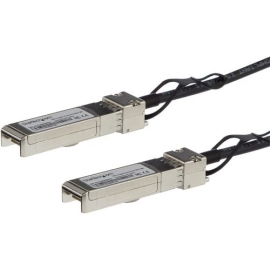 StarTech.com 2.5m 10G SFP+ to SFP+ Direct Attach Cable for Cisco SFP-H10GB-CU2-5M 10GbE SFP+ Copper DAC 10Gbps Passive Twinax - First End: 1 x SFP+ Network - Male - Second End: 1 x SFP+ Network - Male - 10 Gbit/s - 30 AWG - Black SFPH10GBCU25