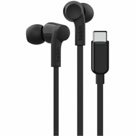 Belkin SOUNDFORM Wired Earbud Stereo Earset - Black - Binaural - In-ear - USB Type C G3H0002FQBKV2