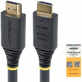 StarTech.com 7 m HDMI A/V Cable - 1 - Cable for Docking Station, Workstation, TV - First End: 1 x HDMI 2.0 Digital Audio/Video - Male - Second End: 1 x HDMI 2.0 Digital Audio/Video - Male - 18 Gbit/s - Supports up to3840 x 2160 - Shielding - Gold Plated