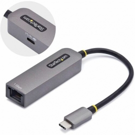 StarTech.com USB-C to Ethernet Adapter, 100W PD Pass-Through, NIC, USB 3.0 Type-C 1Gbps Multi Speed Network, USB 3.1 RJ45, Windows & Mac - USB-C to Ethernet Adapter securely connects to networks over CAT5e/RJ45/LAN; 100W PD pass-through; NIC; 10/100Mbps/
