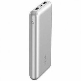 Belkin BoostCharge Power Bank - Silver - For iPhone - 1 x Type-C 15W - 20000 mAh - 3 x USB - Silver BPB012BTSL