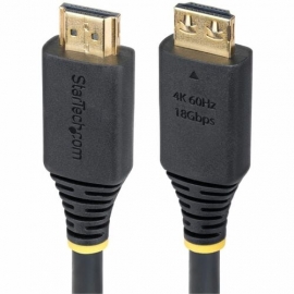 StarTech.com 1.8m (6ft) High Speed HDMI Cable with Gripping Connectors, 4K 60Hz/1440p 144Hz, 18Gbps, UHD HDMI 2.0 Cord, TPE Jacket - High Speed HDMI Cable w/gripping connectors to minimize accidental disconnection; Supports 4K 60Hz w/HDR10/HDCP/ARC; Conn