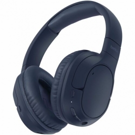 Belkin SoundForm Surround Wired/Wireless On-ear, Over-the-head, Over-the-ear Stereo Headset - Blue - Binaural - Ear-cup - 1000 cm - Bluetooth - 121.9 cm Cable - Noise Canceling - Mini-phone (3.5mm) AUD009FQBL