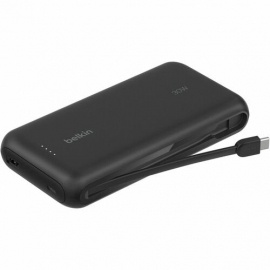 Belkin BoostCharge Power Bank - Black - For Smartphone, iPhone, iPad mini, iPad Pro - 2 x Type-C 30W, 1 x Type-A 30W - 20000 mAh - 30 W - USB Type-C Connector - 2 x USB - Black BPB024FQBK