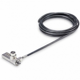 StarTech.com 10-Pack Dual-Access Laptop Lock, 6.5ft (2m) Keyed Alike and Combination Security Cable Lock for K-Slot Devices, Anti-Theft - 10-Pack laptop cable lock compatible w/ Kensington style K-Slot; 6.5ft anti-theft steel cable; Up to 442lb of force;