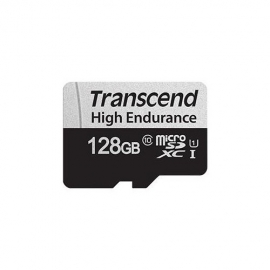 Transcend High Endurance 350V 128 GB Class 10/UHS-I (U1) microSDXC - 100 MB/s Read - 45 MB/s Write TS128GUSD350V