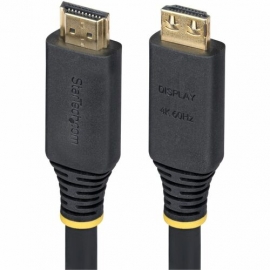 StarTech.com 10.67 m HDMI A/V Cable - 1 - Cable for TV, Workstation, Switch - First End: 1 x HDMI 2.0 Digital Audio/Video - Male - Second End: 1 x HDMI 2.0 Digital Audio/Video - Male - 18 Gbit/s - Supports up to3840 x 2160 - Shielding - Gold Plated Conne