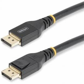StarTech.com 10m (33ft) Active DisplayPort 1.4 Cable, DP8K with HBR3/HDR10/MST/DSC 1.2/HDCP 2.2, 8K 60Hz, 4K 120Hz, Active DP 1.4 Cable - Active DisplayPort 1.4 cable with integrated signal booster - Ideal for boardrooms/video walls; Latching gold-plated