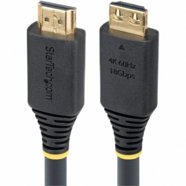 StarTech.com 20ft (6m) Active High Speed HDMI Cable with Gripping Connectors, 4K 60Hz/1440p 144Hz 18Gbps, UHD HDMI 2.0 Cord, TPE Jacket - High Speed HDMI Cable w/gripping connectors to minimize accidental disconnection; Supports 4K 60Hz w/HDR10/HDCP/ARC;