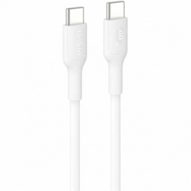 Belkin BoostCharge Pro 1 m USB-C Data Transfer Cable - Cable for iPhone, MacBook, iPad Air, iPad Pro, MacBook Pro - First End: 1 × USB 2.0 Type C - Male - Second End: 1 × USB 2.0 Type C - Male - White CAB023FQ1MWH