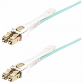 StarTech.com 4m (13ft) LC (UPC) OM4 Multimode Fiber Optic Cable w/Push Pull Tabs, 50/125, 100G, Low Insertion Loss, LSZH Fiber Jumper Cord - Cable for Network Device, Switch, Module - First End: 2 x LC/UPC Network - Male - 100 Gbit/s - Patch Cable - LSZH