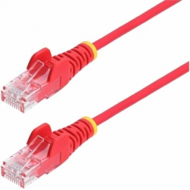 StarTech.com 7m Red Slim CAT6 Ethernet Cable, Snagless RJ45, UTP, LSZH, 28AWG Pure Bare Copper, Slim Network Patch Cord, Fluke Tested - Slim UTP Cat6 Cable supports 1Gbps and 100W PoE; Ideal for crowded installations; 36% slimmer for improved airflow; Lo