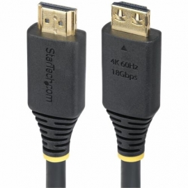StarTech.com 8ft (2.4m) High Speed HDMI Cable with Gripping Connectors, 4K 60Hz/1440p 144Hz, 18Gbps, UHD HDMI 2.0 Cord, TPE Jacket - High Speed HDMI Cable w/gripping connectors to minimize accidental disconnection; Supports 4K 60Hz w/HDR10/HDCP/ARC; Conn