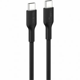 Belkin BoostCharge Pro 1 m USB-C Data Transfer Cable - Cable for iPhone, iPad Pro, MacBook Pro, MacBook - First End: 1 × ×USB 2.0 Type C - Male - Second End: 1 × ×USB 2.0 Type C - Male - Black CAB023FQ1MBK