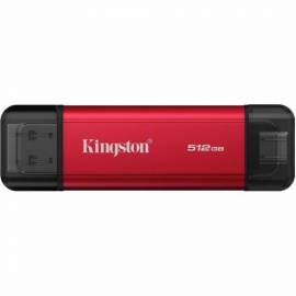 Kingston 512 GB Portable Solid State Drive - External - Notebook, Desktop PC, Smartphone Device Supported - USB 3.2 (Gen 2) Type A, USB 3.2 (Gen 2) Type C - 1050 MB/s Maximum Read Transfer Rate - 5 Year Warranty SPSD/512GB