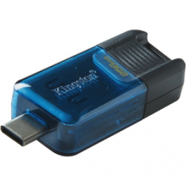 Kingston DataTraveler 80 M DT80M 256 GB USB 3.2 (Gen 1) Type C Flash Drive - 200 MB/s Read Speed - 200 MB/s Write Speed DT80M/256GB