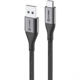 Alogic SUPER Ultra 1.50 m USB/USB-C Data Transfer Cable for Cellular Phone, Tablet, Notebook, Peripheral Device, Wall Charger, Computer - 1 - First End: 1 x USB 2.0 Type C - Male - Second End: 1 x USB 2.0 Type A - Male - 480 Mbit/s - Space Gray ULCA21.5-S